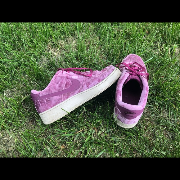 purple velvet air force 1